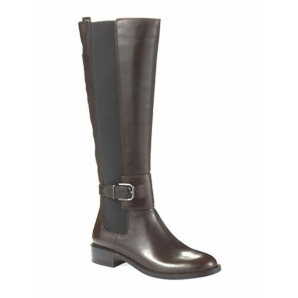 Via Spiga Brown Bufu Leather Riding Boots Size 8